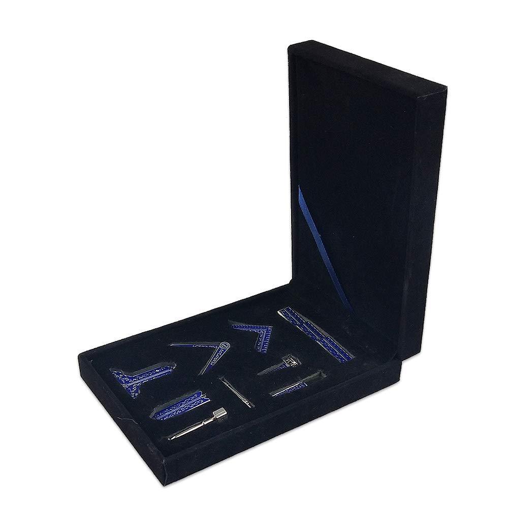 Masonic Working Tool Set Miniature In Velvet Box