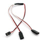 JFtech 300mm Servo Y Harness JR Futaba Plug 1 to 2 Y Servo Extension Extend Lead Wire Cord Cable for RC Airplane Car (Pack of 10