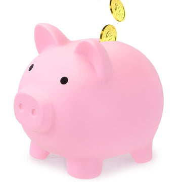 Gadiedie Extra Large Piggy Bank,Coin Bank For Boys And Girls,Unbreakable Plastic Money Bank,Cute Pig Money Box,Practical Gifts For Birthday, Festival, Baby Shower