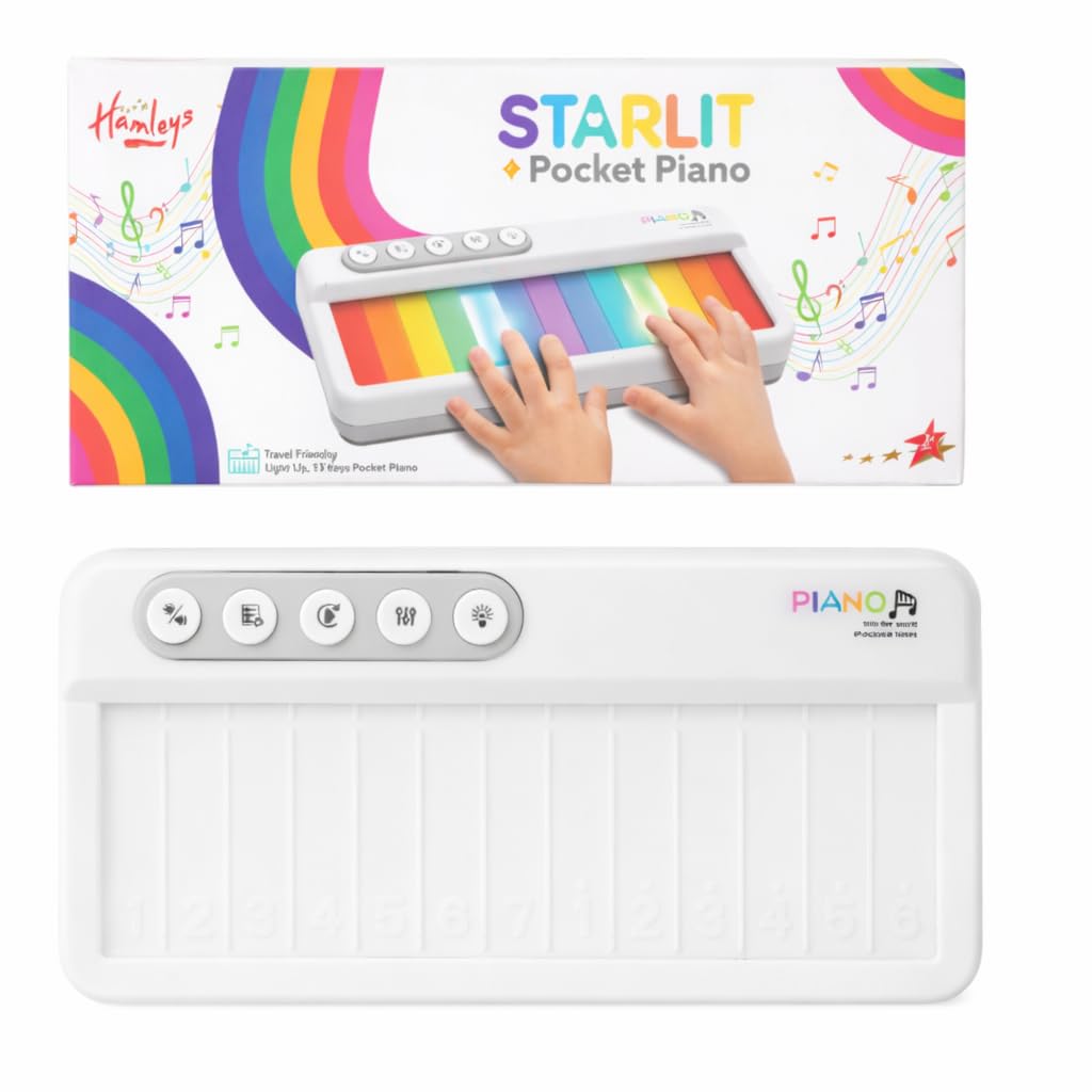 Hamleys Pocket Piano For Kids 3Y+ Mini Keyboard Toy With Lights And Sound