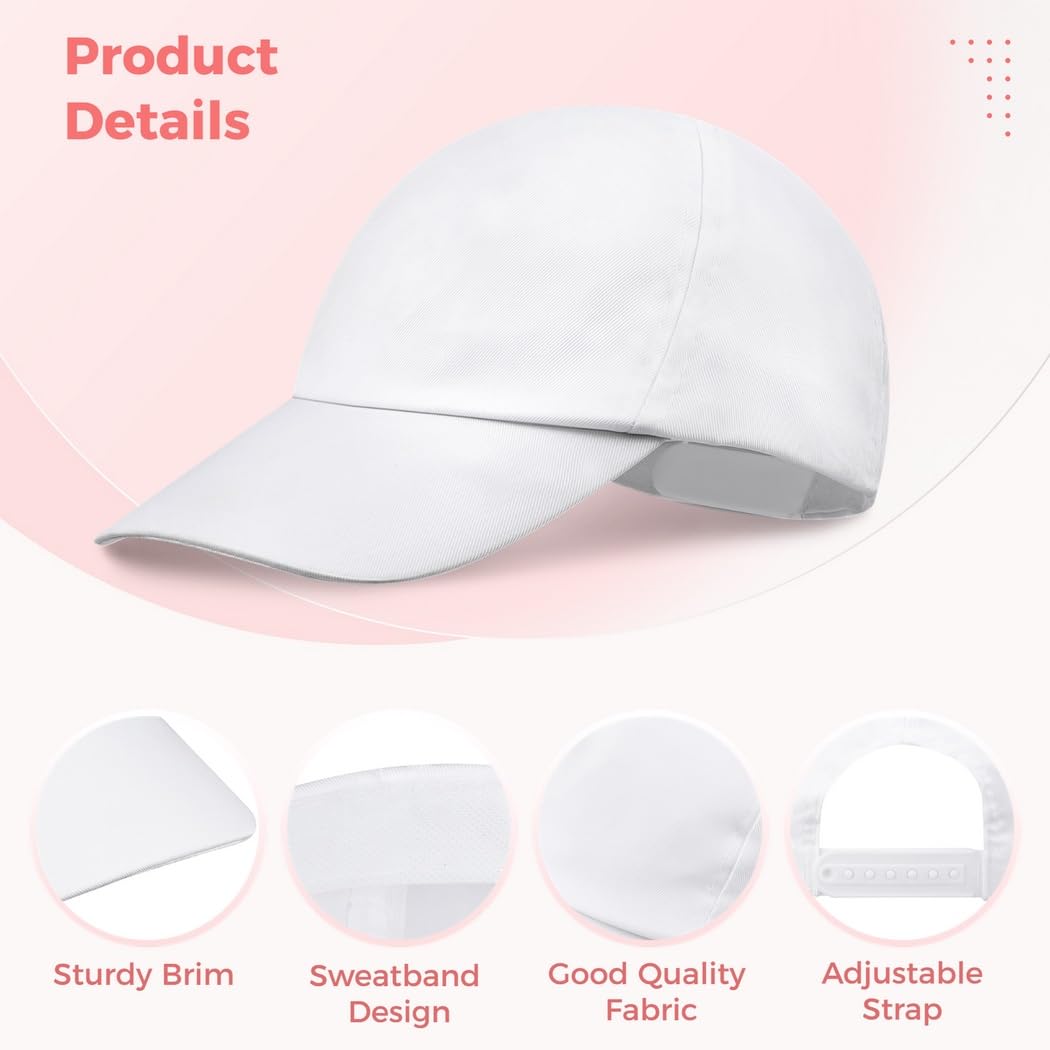 B bangcool DIY Kids Baseball Caps Hats - White DIY Creative Painting Polyester Sun Hat Sports Cap for Kids