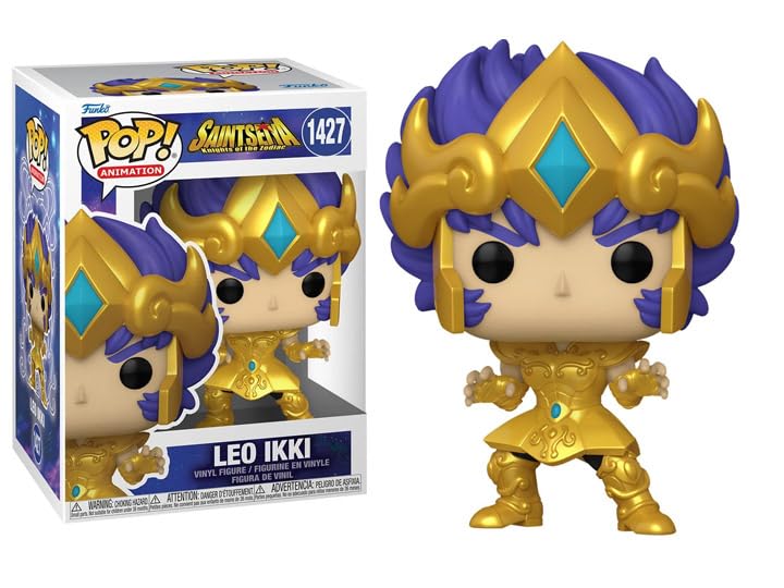 Funko Pop Saint Seiya: Knights of The Zodiac + Protector: Gold protective covering Pop! Animation Vinyl Figure (Gift Set Bundled with ToyBop Box Protector Collector Case) (Leo Ikki)
