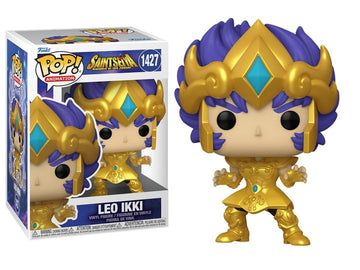 Funko Pop Saint Seiya: Knights of The Zodiac + Protector: Gold protective covering Pop! Animation Vinyl Figure (Gift Set Bundled with ToyBop Box Protector Collector Case) (Leo Ikki)