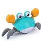 Pintreeland Crawling Crab Baby Toys With Music & Light, Tummy Time Interactive Toddler Toy Automatically Avoid Obstacles For Boys Or Girls (Blue)