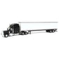 Spec Cast 1/64 Black Peterbilt 379 With Sleeper And 53' Trailer With Single Rear Door 32979