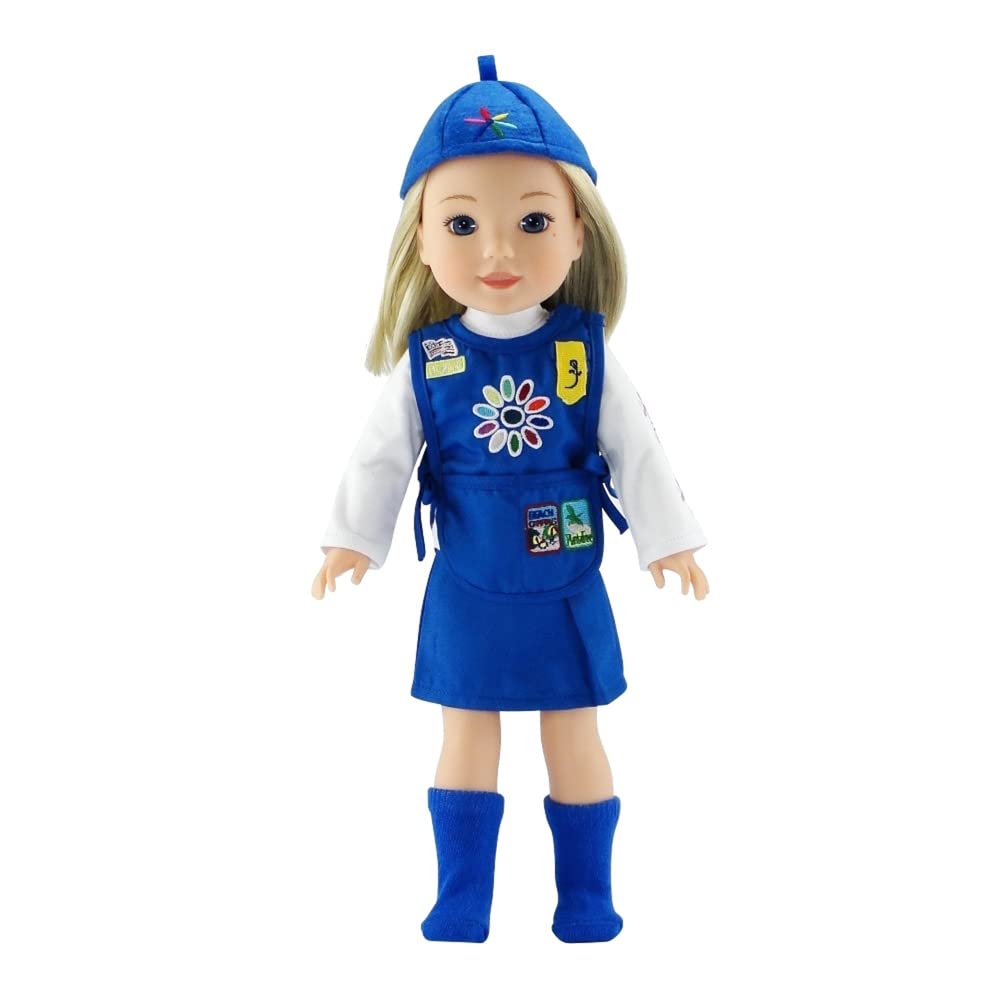 Emily Rose 14 Inch Doll Clothes 6 Piece Daisy Girl Scout Uniform For 14' Fashion Dolls | Officially Licensed By Girl Scouts Of The Usa | Gift Boxed! | Doll Not Included