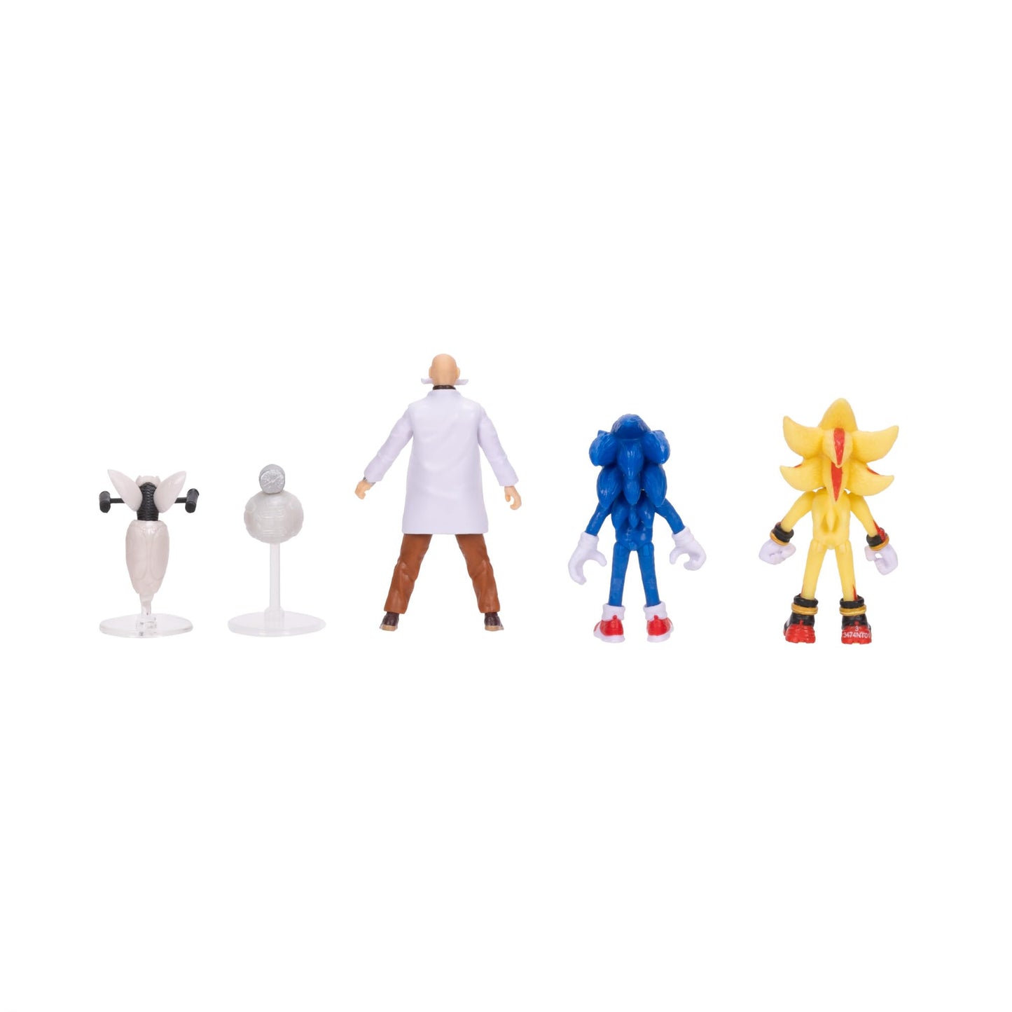 Sonic The Hedgehog 2.5-Inch Action Figures Multi-Pack, Wave 3 - Includes Sonic, Gerald Robotnik, Super S, Buzzbomber & Burrito Drone