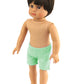 American Fashion World 18-Inch 'Mason' Vinyl Posable Boy Doll with Short Brunette Hair | Undressed Doll | enhanced Quality & Design