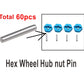 ZDingTech 60PCS 1.5x10mm Dowel Pin,Wltoys 144001 Hinge pin Spare Parts,Wltoys 124017 Hex Wheel Hub Nut Pins RC Car for WLtoys 12