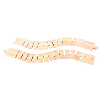 Bigjigs Rail Wooden Crazy Train Track (2 Pk) - Compatible With Bigjigs Train Sets And Most Wooden Train Set Brands, Quality Bigjigs Train Accessories