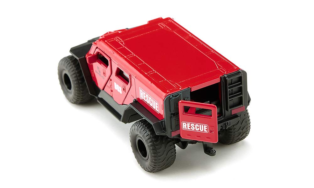 Siku 2307, GHE-O Rescue Vehicle, 1:50, Metal/Plastic, Red, Multi-Functional, Compatible Models at The Same Scale