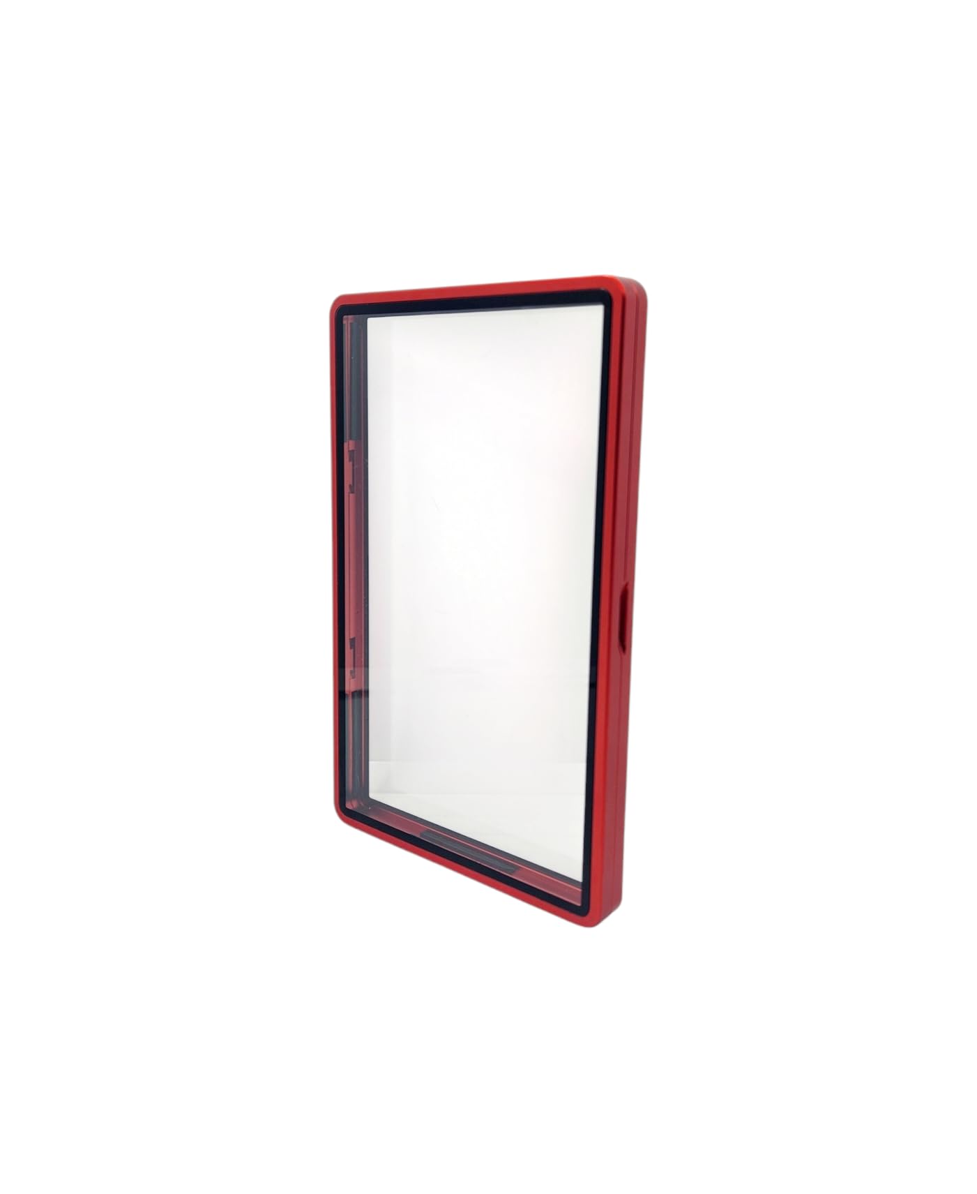 Metal Psa Slab Bumper Case Uv Resistant- Safeguard Stackable Magnetic Aluminum Metal Case For Graded Cards (Red)