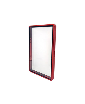 Metal Psa Slab Bumper Case Uv Resistant- Safeguard Stackable Magnetic Aluminum Metal Case For Graded Cards (Red)