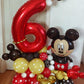 Red 6 Balloon, Number Balloon 40 Inch, For Red And Black Transformers Marvel Ladybug Party Supplies 6Th Balloons For Birthday, 6