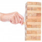 Drink Tower Wooden Block Drinking Game, Transparent/Black/White/Beige