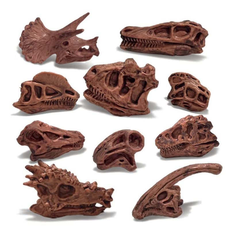 Lc Joycre 11Pcs Realistic Mini Dinosaur Bones Set T-Rex Skull For Sandbox Kids Toys Carnotaurus Velociraptot Brachiosaurus Ovira