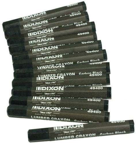 3 Pack Dixon 49400 Industrial Lumber Crayon - Carbon Black - 12 per Package