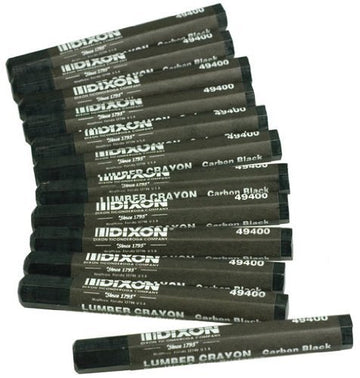 3 Pack Dixon 49400 Industrial Lumber Crayon - Carbon Black - 12 per Package