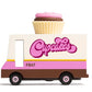 Candylab Toys CANDYCAR Wooden Food Truck Collection - Cupcake Van  enhanced Handcrafted Beech Wood Toy Car