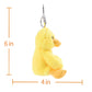 Apricot Lamb Cute Toys Plush Yellow Duck Stuffed Animal Soft Keychain For Kids Bag, Purse, Backpack, Handbag (6 Inches)