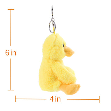 Apricot Lamb Cute Toys Plush Yellow Duck Stuffed Animal Soft Keychain For Kids Bag, Purse, Backpack, Handbag (6 Inches)