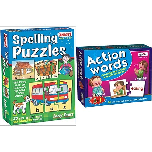 Smart Spelling Puzzles & Action Words