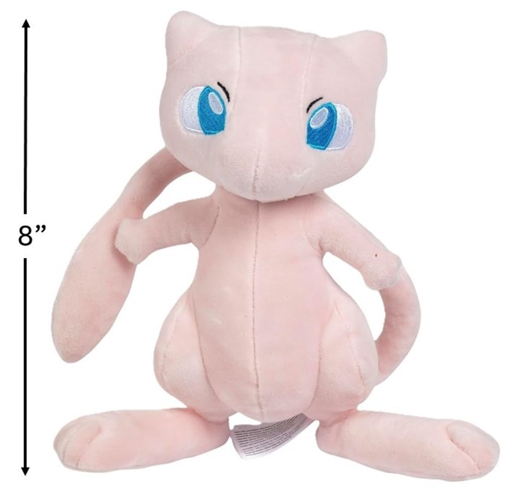 Pokemon Mew 8 Plush - Officially Licensed - Generation One - Authentic Soft Stuffed Animal Toy Figure - Gift for Kids  Boys  Girls - 2+