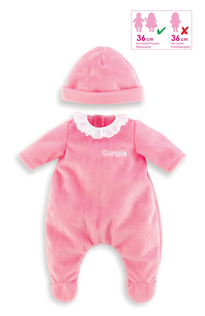 Corolle 14    Baby Doll Outfit - Pink Pajamas - Mon Grand Poupon Outfits And Accessories Fit 14'' Dolls, For Kids Ages 2 Years A