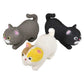 Squishy Stretchy Cat (3.5' To 6.5') Rubber Fidget Sensory Toy Filled With Sand. Great Stress Relief Cat Toy For Kids, Adults And Pets. (Grey Cat)