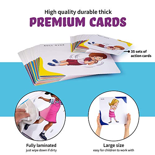 Action Kids Floor Game, Memory Matching Card Game, Toddler Movement Card Games, Interactive Game For Kids, Seek And Find Action Verb Cards Educational Toys