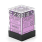 Chessex Dice D6 Sets: Purple With White Translucent - 12Mm Six Sided Die (36) Block Of Dice