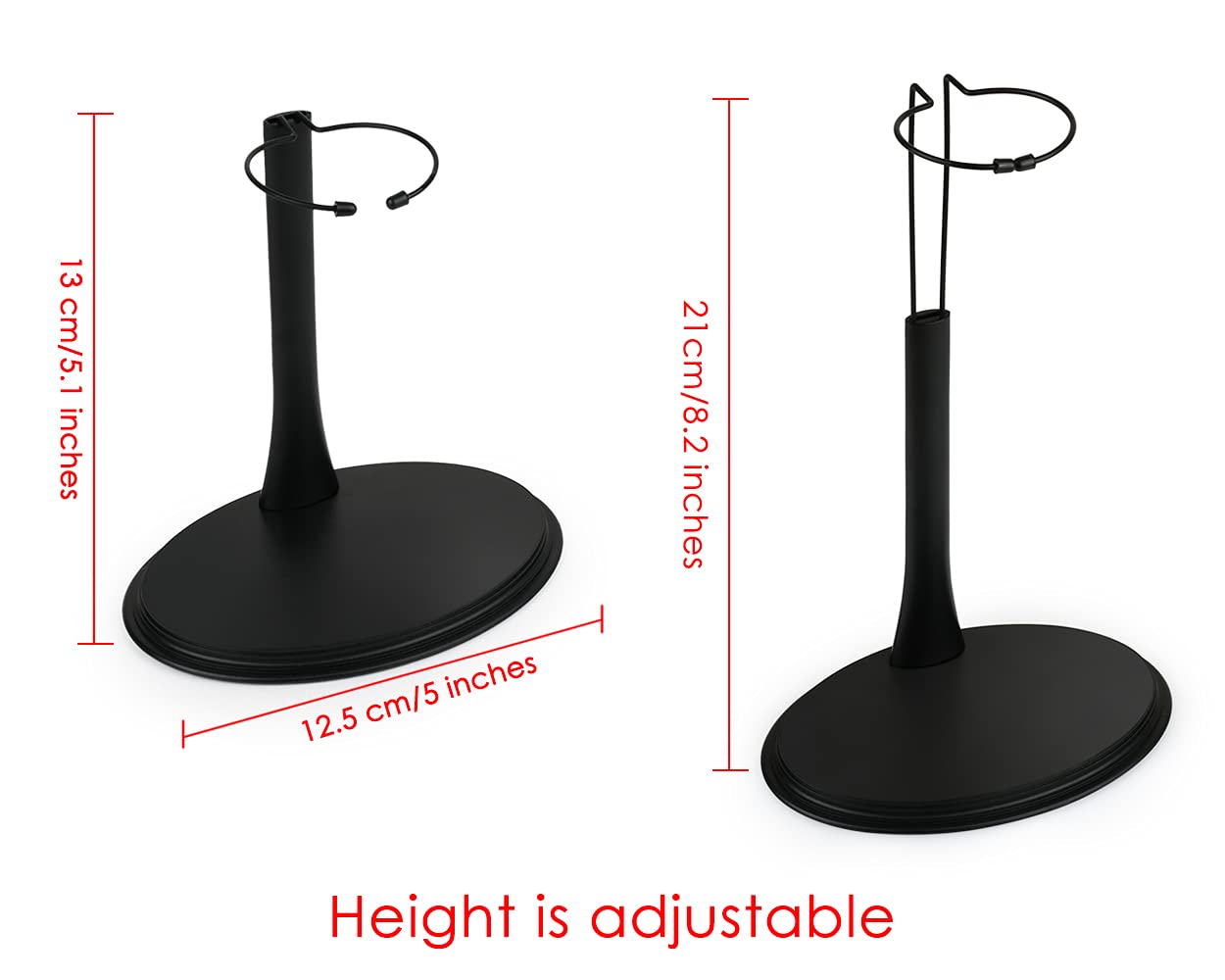 Ds. Distinctive Style 1/6 Scale Action Figure Display Stand Set (U And C Clips) For 12 Inch Action Figure, Adjustable Height (5 To 8 Inches) (U And C Clip 3 Sets)