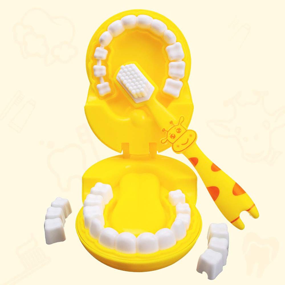 Youya Dental Early Education Brushing Toys, Children Role Play Toys Cute Giraffe Early Education Cartoon Tooth Brushing Toys Mod