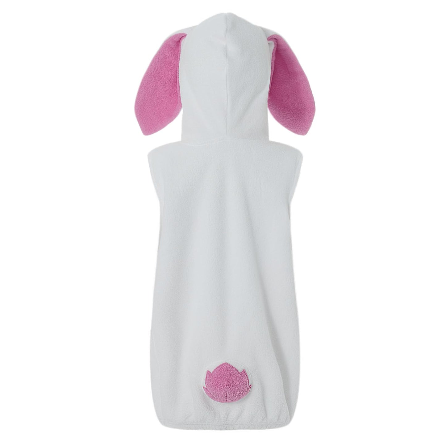 Kids Rabbit Costume Fuzzy Hooded Vest Animal Costume Cute Little Bunny Easter Outfit For Boys Girls (White, 4-5 Years)