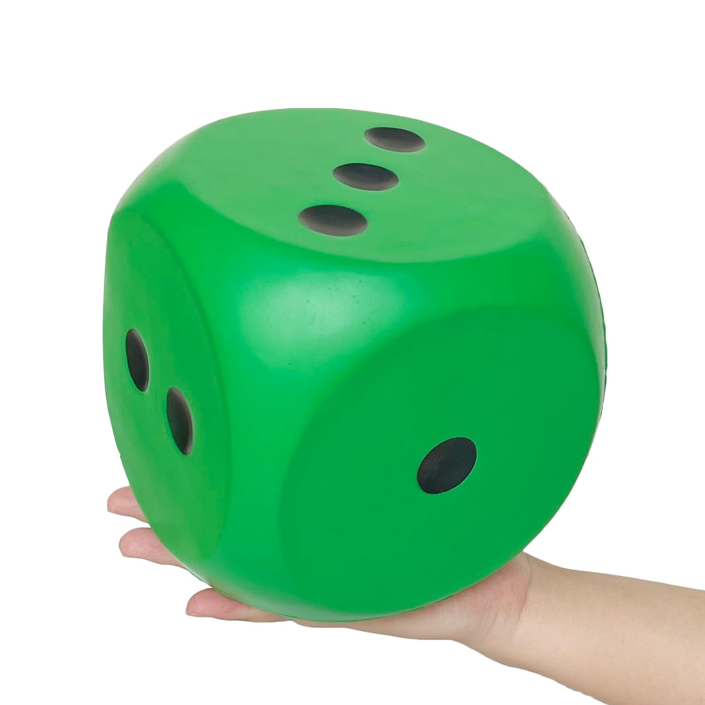 Giant 5.9 Inches Kawaii Foam Dice: A Fun-Filled, Educational Toy for Game Nights and Learning Sessions (Lucky Green)