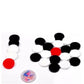 Pam Herbals Carrom Board Coins Set - 24 Acrylic Coins (6mm) & 2 Strikers - Smooth Play - Black