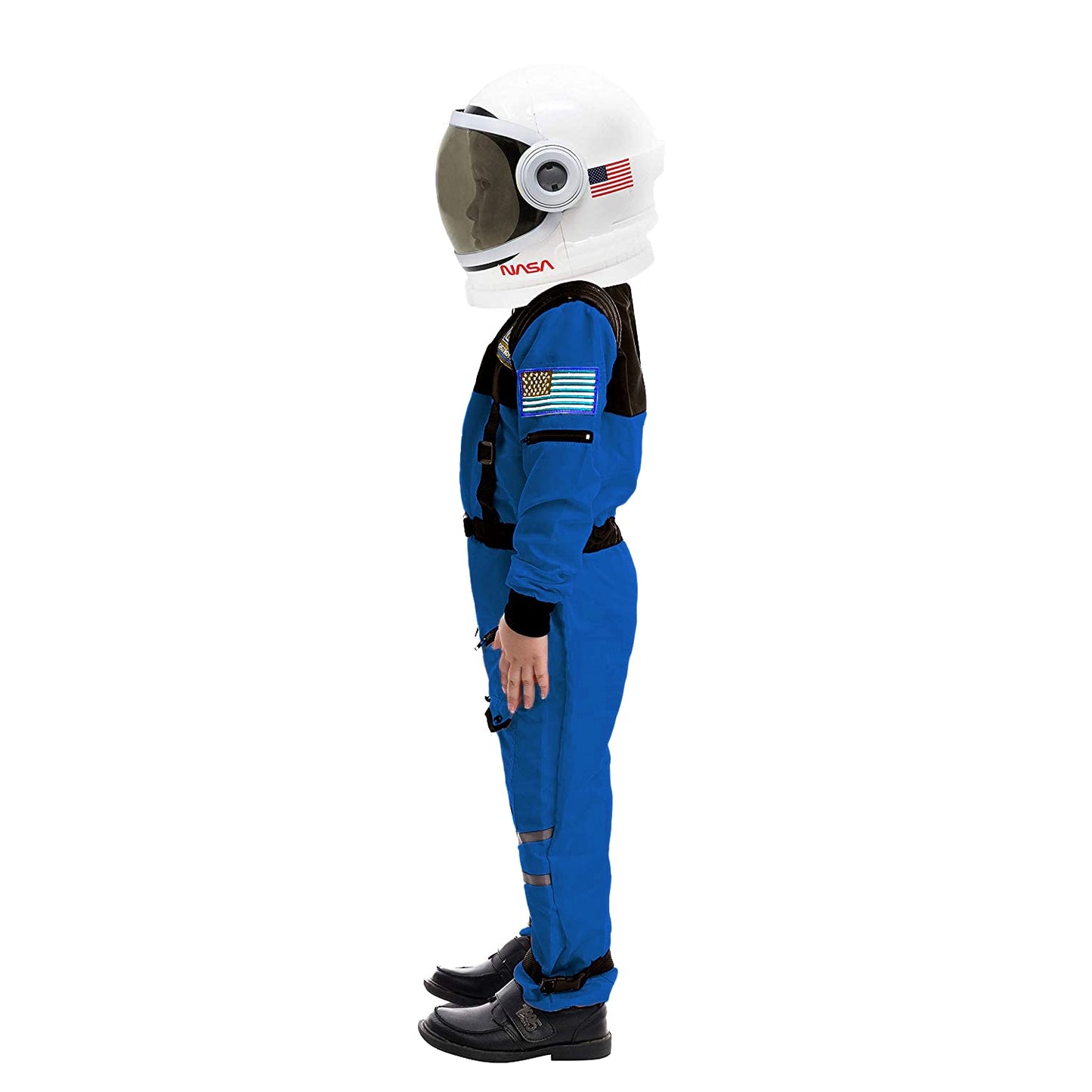 Spooktacular Creations Blue Astronaut Costume with Helmet  Space Suit for Toddler with Movable Visor  Kids Astronaut Halloween Costume for Cosplay  Party Favor Supplies (Medium  8-10 yrs)