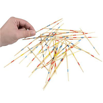 Chochkees Classic Wooden Thin Pick Up Stick Game 31 Pieces Fun Family Game Gift Idea, 7'' Tall, (6-Pack)