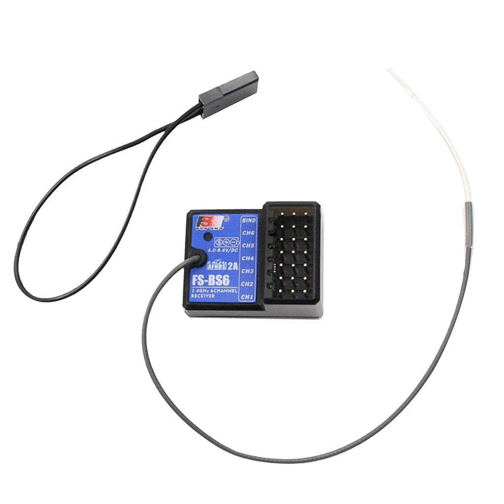 Hobbymate Flysky Fs-Bs6 Receiver For Fs-Gt5 Rc Car Radio Transmitter/Remote Controller, 6 Channels With Gyro Stabilization Syste