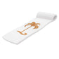 TRC Recreation Sunsation 1.75  Thick Vinyl Coated Foam Swimming Pool Float Mat mature-themed Lounger with Built-In Roll Pillow  White/Bronze Palm