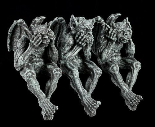 Ptc 5 Inch Gargoyle See, Hear, Speak No Evil Shelf Sitters Statue Figurine