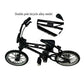 kidbeile Mini Finger Bike Toy - Alloy Mountain Bicycle Model with Tools, Movable Parts, Gift for Kids & Collectors (Black)