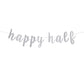 FestikoSilver Happy Half Banner, Half Year Anniversary/BabyS Half Year Old Birthday Party Decorations