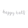 FestikoSilver Happy Half Banner, Half Year Anniversary/BabyS Half Year Old Birthday Party Decorations