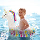 GROBRO7 Inflatable Unicorn Pool Float Inflation Swimming Floaty Pool Toy Swimming Ring with Sequins Unicorn Sea Party Water Fun Summer Outdoor Beach Water Lounge Inflatable Raft for mature-themed White
