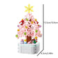 Yujhitp Pink Christmas Tree Building Set, Christmas Tree Building Bricks Set For 6+ Year Old Kids, Xmas Tree Gift Toy For Boys &