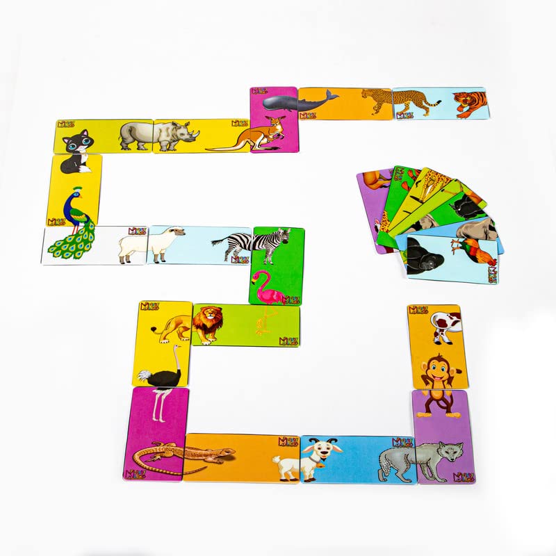 Monkey Minds/Dominoes  Animal Halves/Early Educational Toy And Learning Activity/Concept Of Matching Part And Whole  Play Base