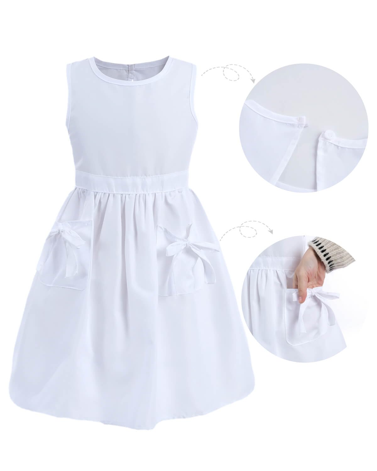 Nuoqi Colonial Costume Girls, Yellow Prairie Dress Girls Pioneer Dress Costume With Apron 4-5