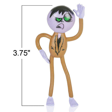 Artcreativity Assorted Bendable Zombies For Kids - Pack Of 12-3.75 Inch Figurines With Bendable Limbs - Party Favors, Treats, Décor, Goodie Bag Fillers, Trick Or Treat Supplies