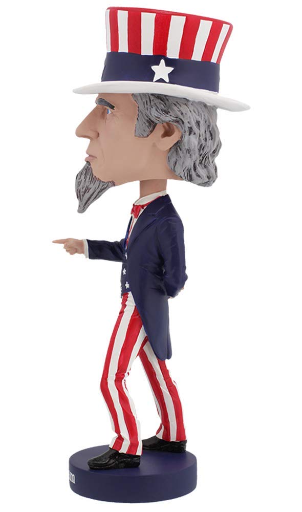 Royal Bobbles Uncle Sam Bobblehead - Premium Polyresin Figure, Multicolor, One Size, Model RB1028, Unique Serial Number, Exquisite Detail